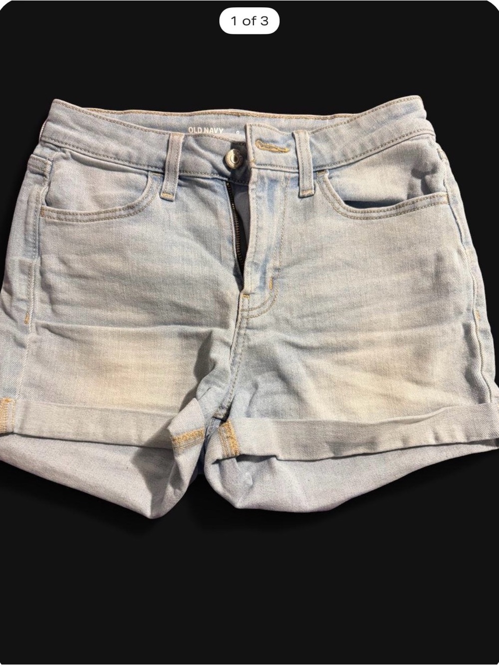 Old Navy Light Blue Rolled-Hem Denim Shorts